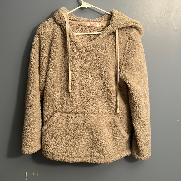 Pink Lily Jackets & Blazers - Pink Lily Light Gray Size Small Super Soft Hoodie